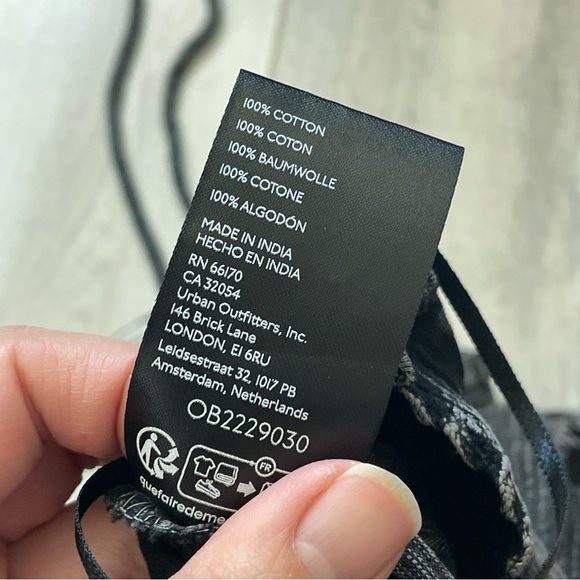 Urban Outfitters Tank Top mya y-neck halter crop womens Black (xlarge) boho - Picture 8 of 8